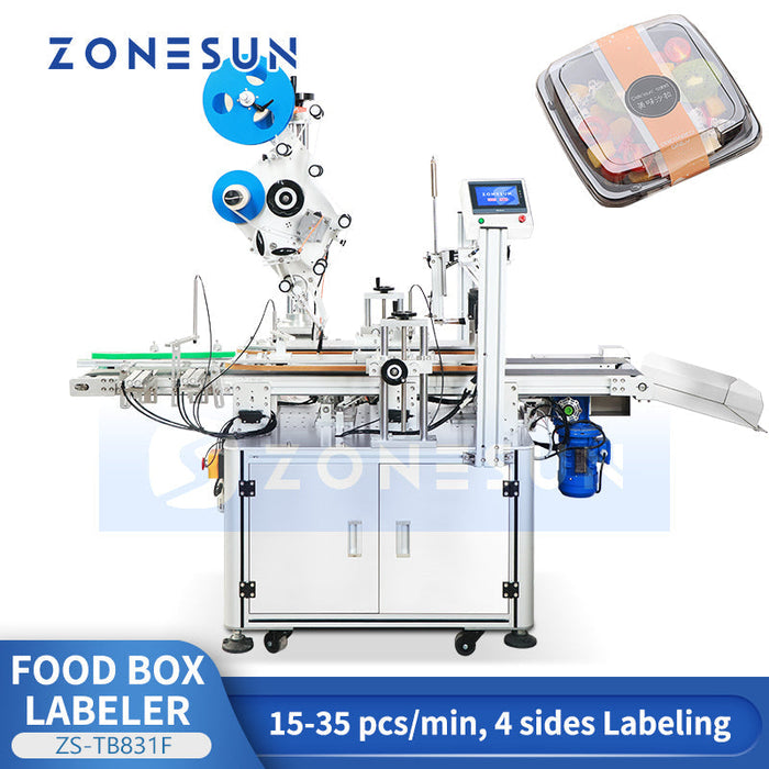 Etichettatrice avvolgente per scatole alimentari ZONESUN ZS-TB831F con sigillo di garanzia