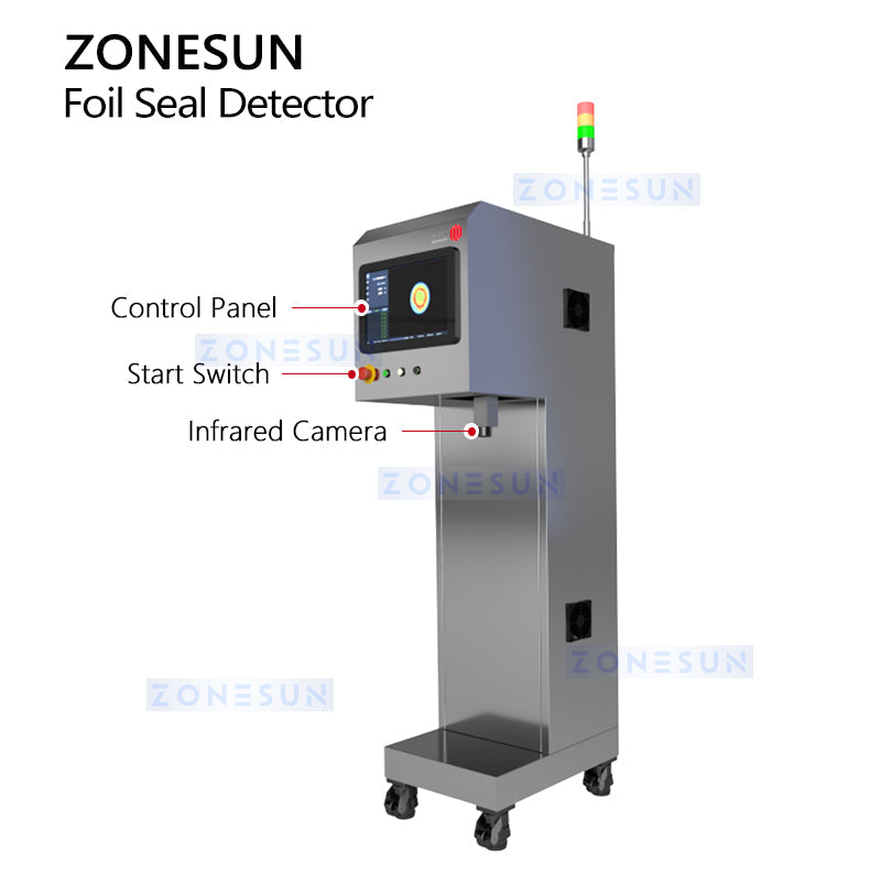 ZONESUN ZS-FKC15 Aluminum Foil Seal Inspection Machine for Bottles Lids