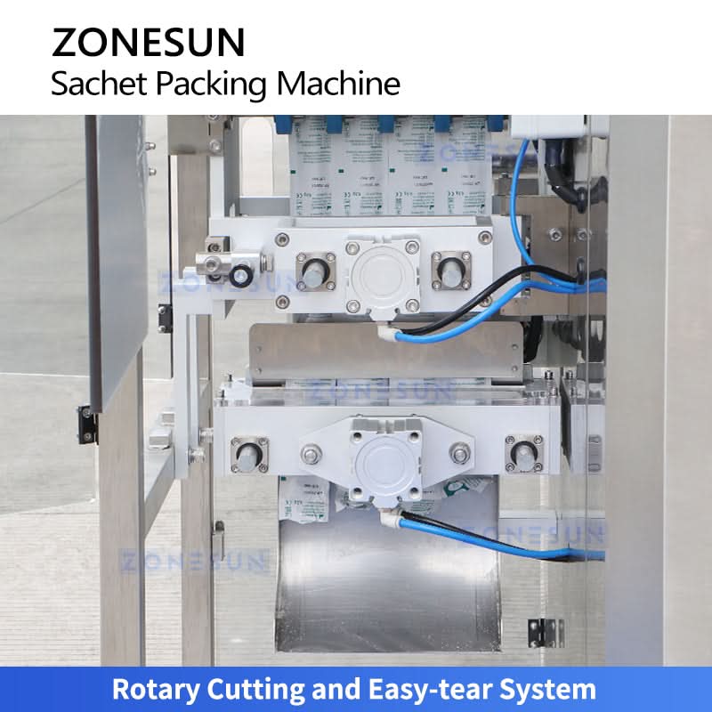 ZONESUN ZS-FS500K4 4-Lane VFFS Granule Packaging Machine Sachet Packing System with Vacuum Loader for Sugar Salt Coffee Stick