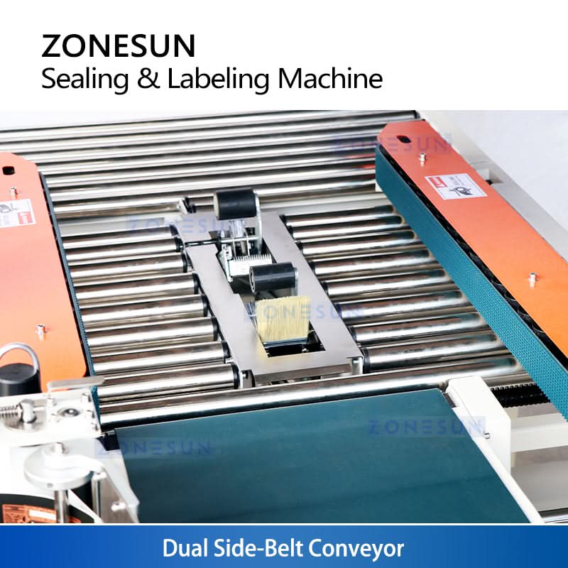 ZONESUN ZS-FKC4650S Automatic Carton Sealing and Side Labeling Machine for End-of-Line Packaging