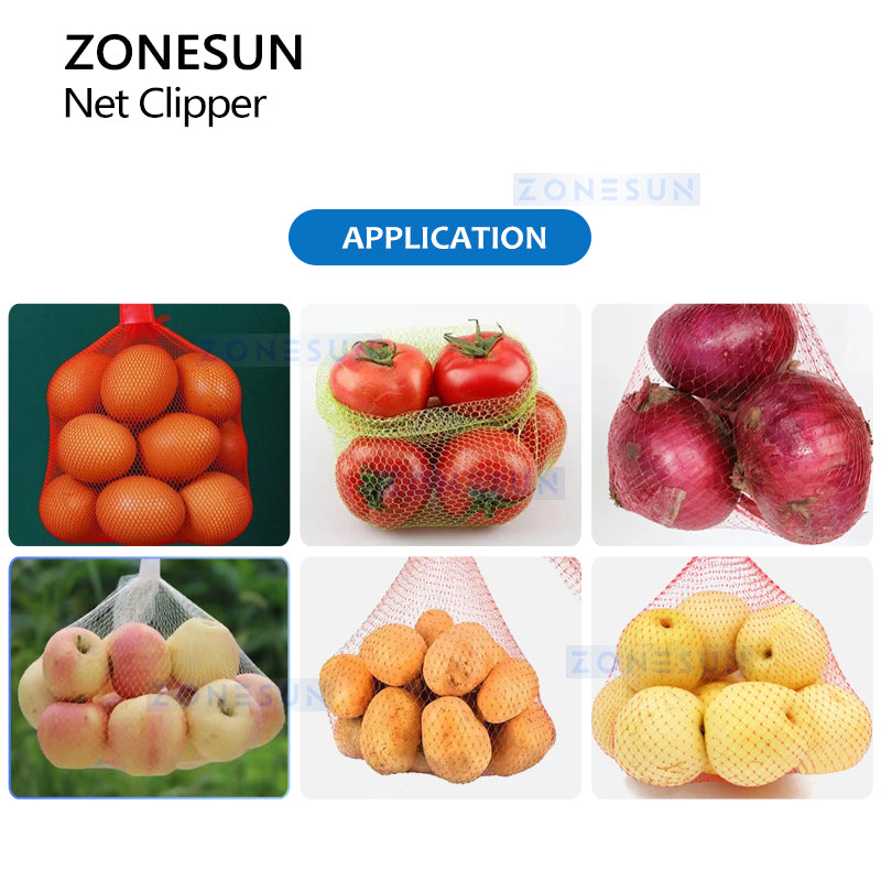 ZONESUN ZS-50DS Manual Net Clipping Machine For Fruits Vegetables