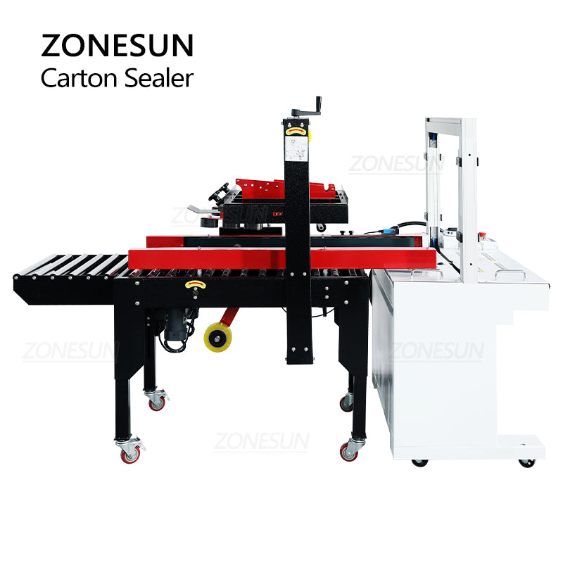 ZONESUN ZS‑FK5050S Carton Sealing & Taping Machine for Packaging Lines