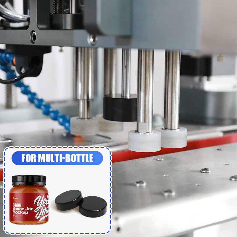 ZONESUN ZS-XG05 Automatic Servo Capping Machine for Bottles and Jars with Elevator