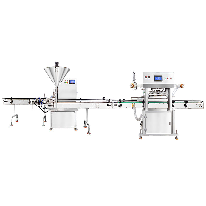 ZONESUN ZS-FAL180G4 Rotor Pump Paste Weighing Filling and Sealing Machine for Cup Puree
