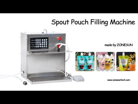 ZONESUN ZS-DFGB Spout Pouch Liquid Filling Machine with Diaphragm Pump