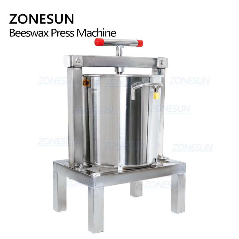 ZONESUN Manual Stainless Steel Honey Wax Pressure Machine Fully Enclosed Squeezer Paraffin Rolling Mill Waxing