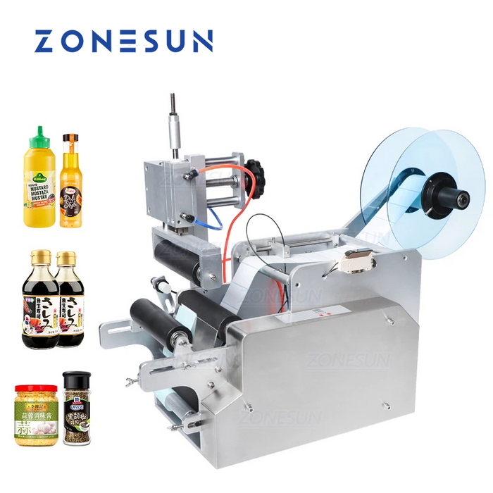 Etichettatrice semi-automatica per bottiglie tonde ZONESUN TB‑80