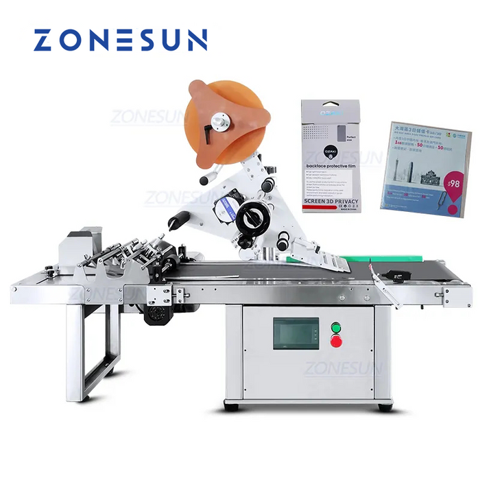 ZONESUN ZS-TB502P Automatische Etikettiermaschine für flaches Papier mit Zuführung