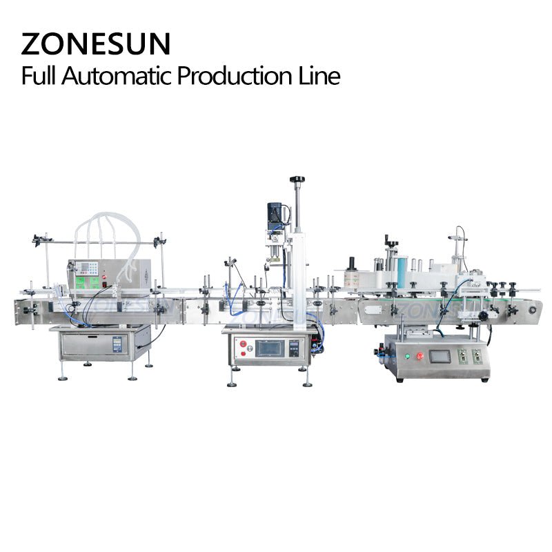 ZONESUN ZS-FAL180C2 Desktop 4-Nozzle Filling Capping Labeling Machine