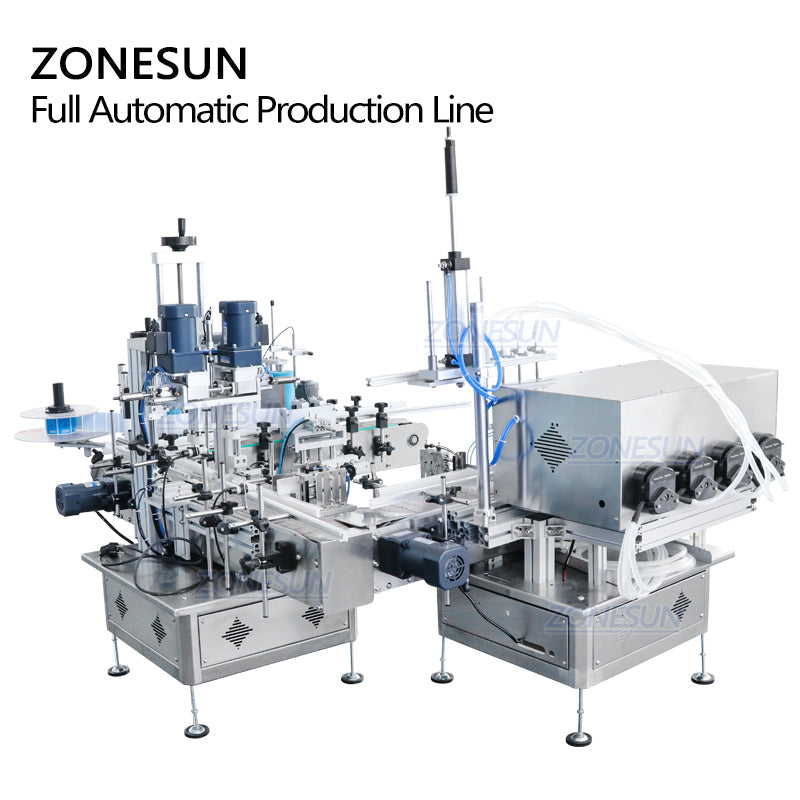 ZONESUN ZS-FAL180C7 Etichettatrice per tappatura di riempimento di liquidi con pompa peristaltica a forma di U piccola