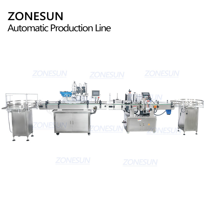 ZONESUN ZS-FAL180A8 Auto Liquid Filling Capping Labeling Machine