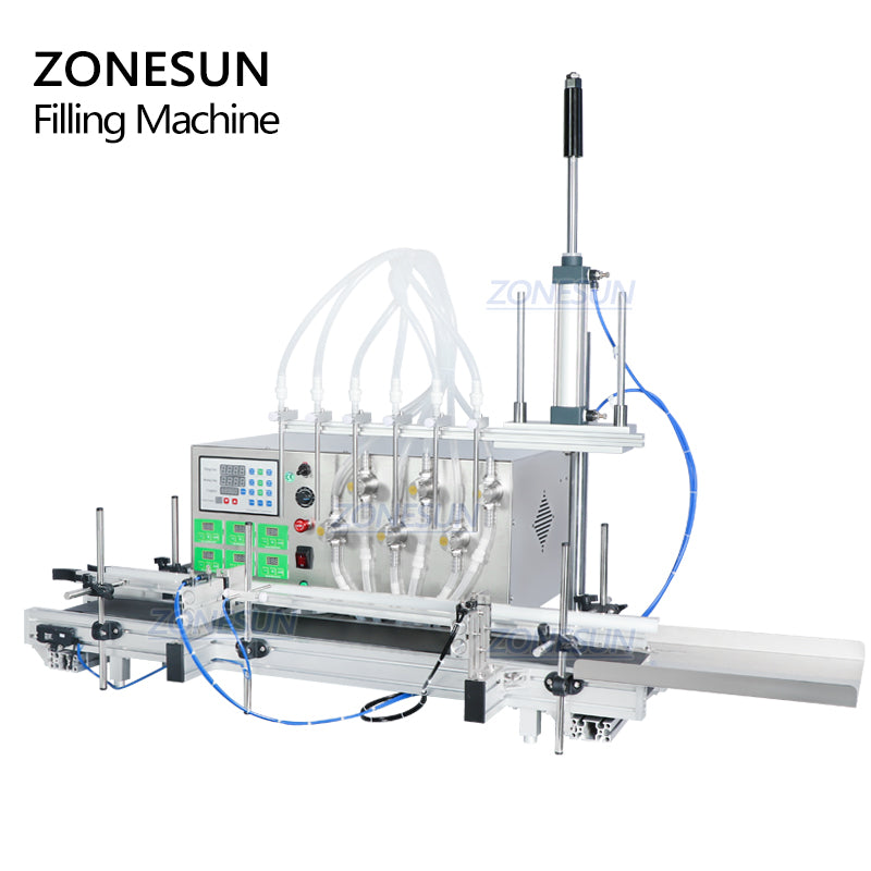 ZONESUN ZS-DTMP6 6-Nozzle Magnetic Pump Liquid Filling Machine