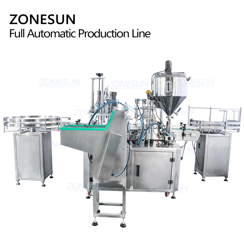 ZONESUN Small Vial Liquid Filling & Capping Automatic Production Line