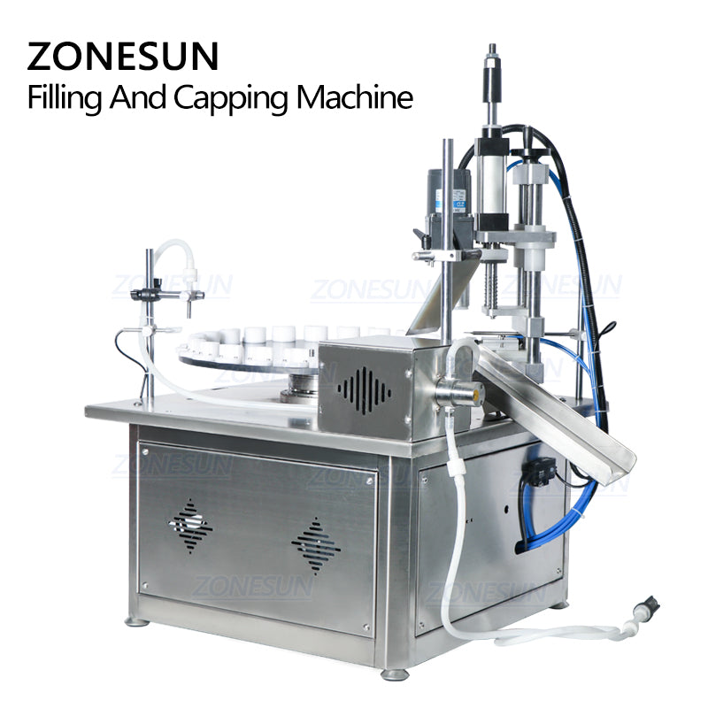 ZONESUN ZS-AFC1M Magnetic Pump Vial Liquid Filling Capping Machine