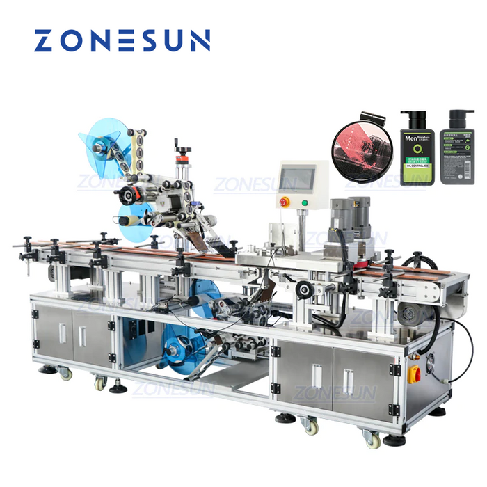 ZONESUN ZS-TB113B Automatische Etikettiermaschine für flache Oberflächen (oben und unten)
