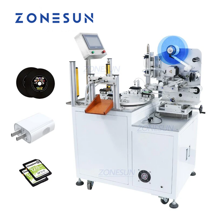 Etiquetadora rotativa de superficie plana ZONESUN ZS-TB606 para etiquetas transparentes normales