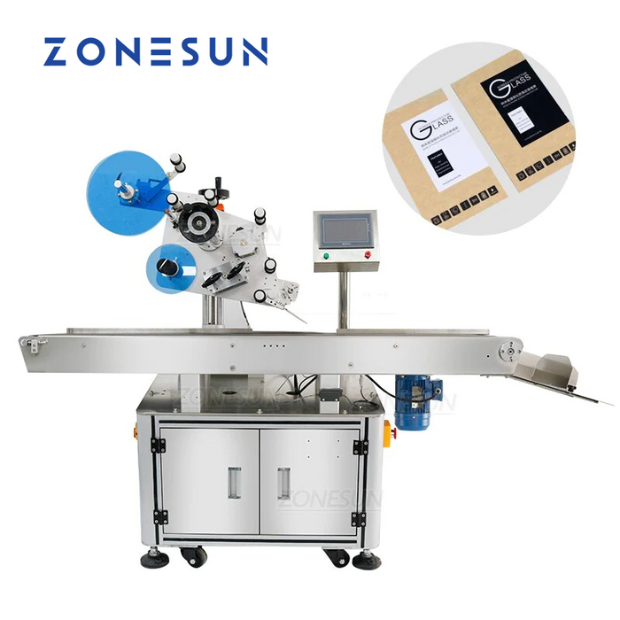 Etiquetadora automática de superficie plana ZONESUN ZS-TB831 para etiquetas transparentes normales