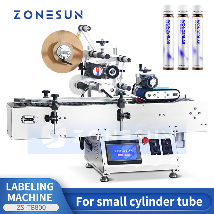 Máquina etiquetadora de botellas redondas pequeñas automática de alta velocidad ZONESUN ZS-TB800