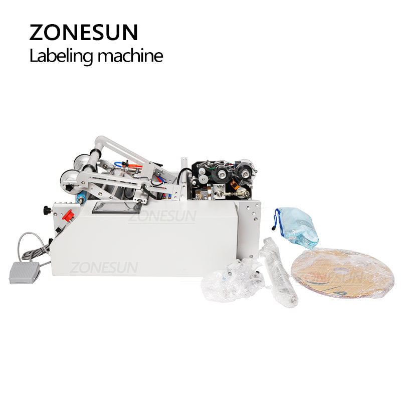 ZONESUN ZS‑TB190 Semi‑automatic Double Side Round Bottle Labeler