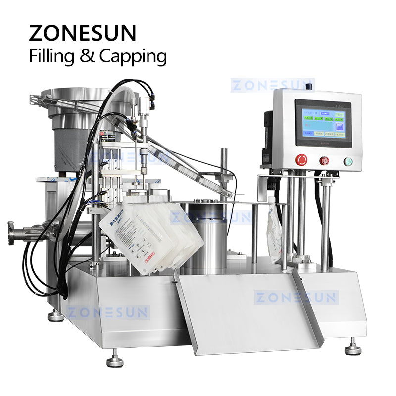 ZONESUN ZS-AFC12D Automatic Spout Pouch Liquid Filling Capping Machine