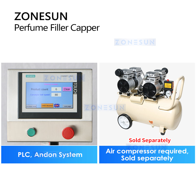 ZONESUN ZS-FAL180X Auto Perfume Bottle Vacuum Filling Capping Machine