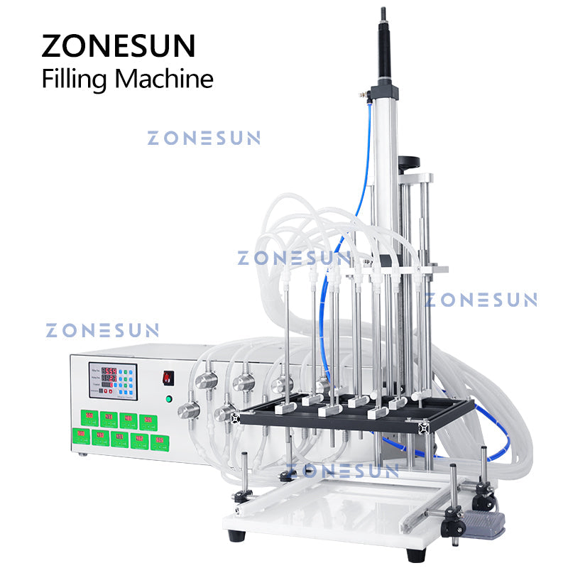 ZONESUN ZS-YTMP9C Pneumatic 9 Nozzles Magnetic Pump Filling Machine