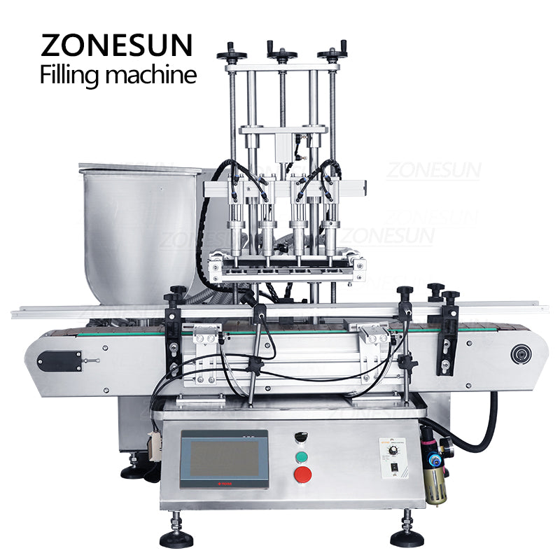 ZONESUN ZS-DTGT4T Pneumatic 4-Nozzle Paste Liquid Filling Machine