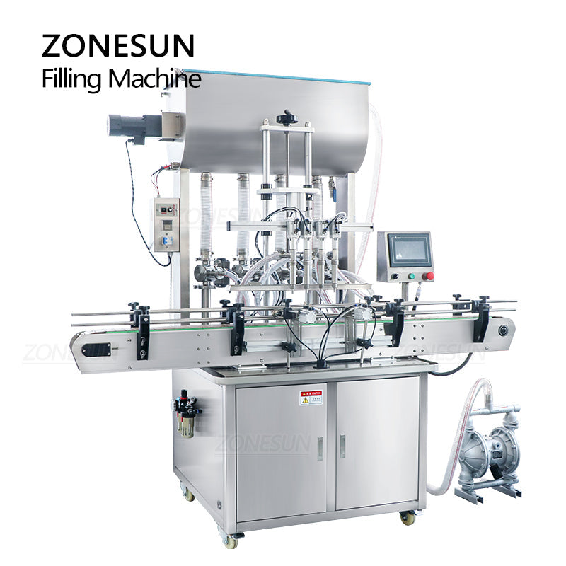 ZONESUN ZS-YT4T-4PM Automatic Paste Filling Machine With Heater&Mixer