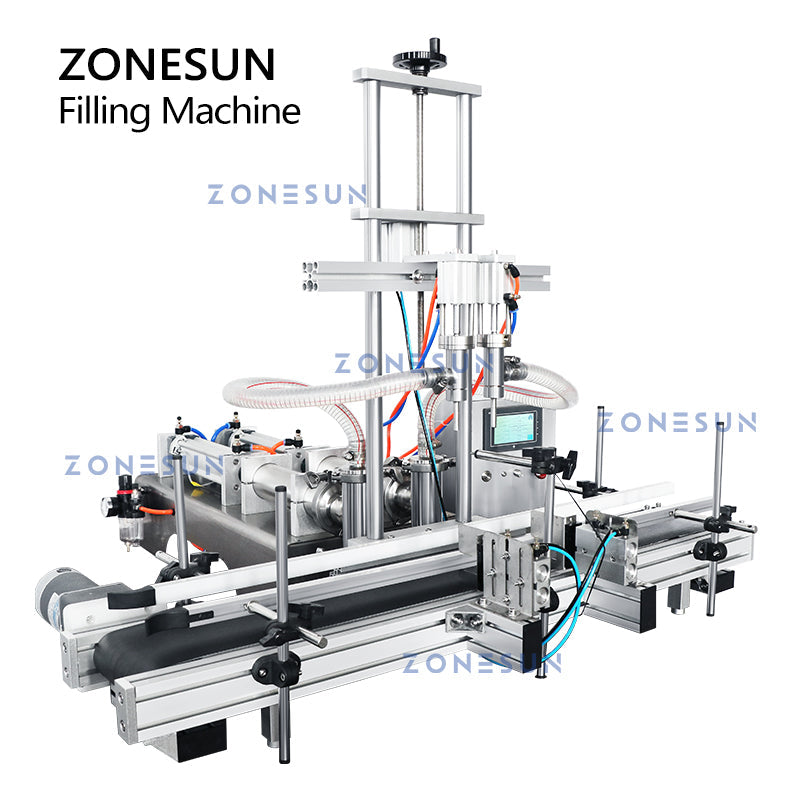 ZONESUN ZS-DTYT2 Automatic Pneumatic Piston 2 Nozzles Filling Machine