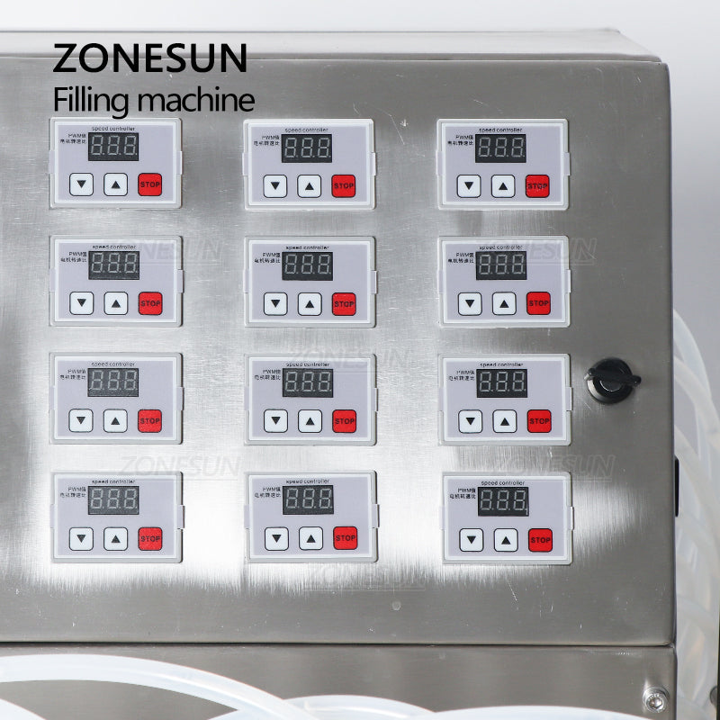 ZONESUN ZS-DPYT12P Semi-auto 12 Nozzle2 Liquid Filling Machine