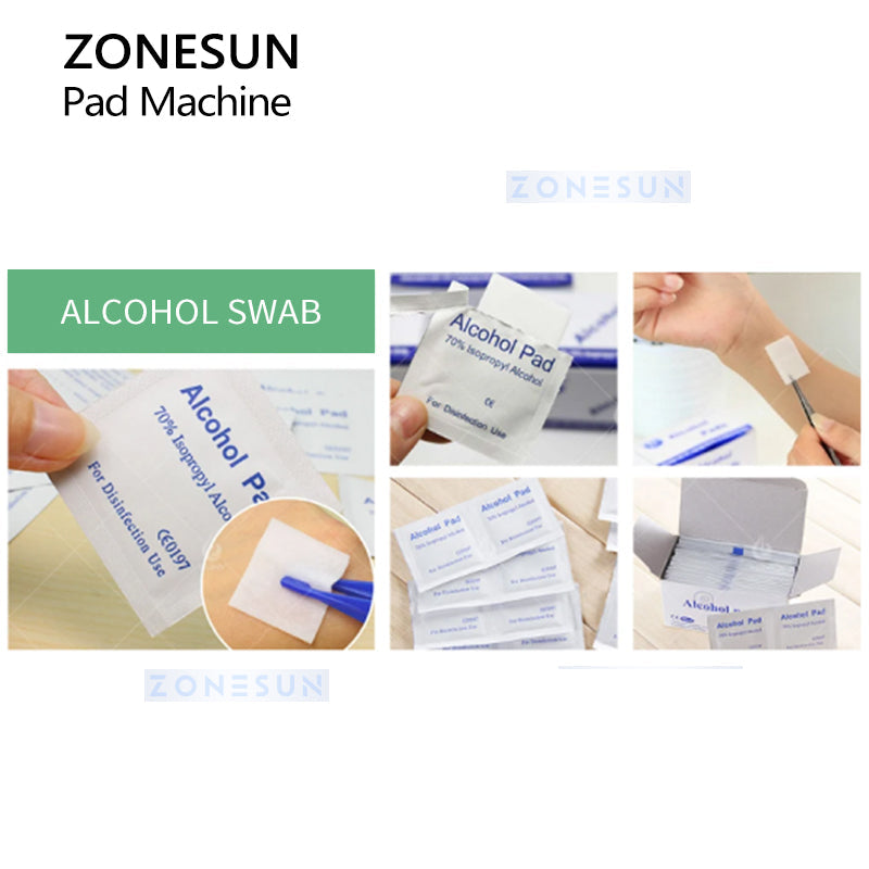 ZONESUN ZS-ZMJ1 Automatic Alcohol Swab Horizontal Packaging Machine