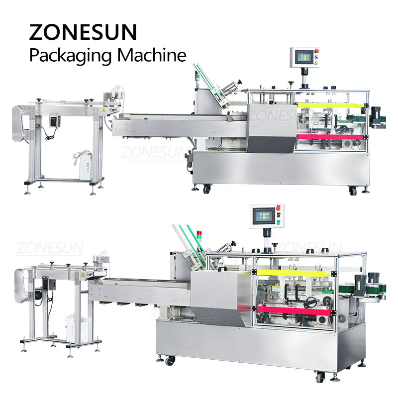 ZONESUN ZS‑MSZH50 Automatic Box Sealing Packing Machine for Cosmetics