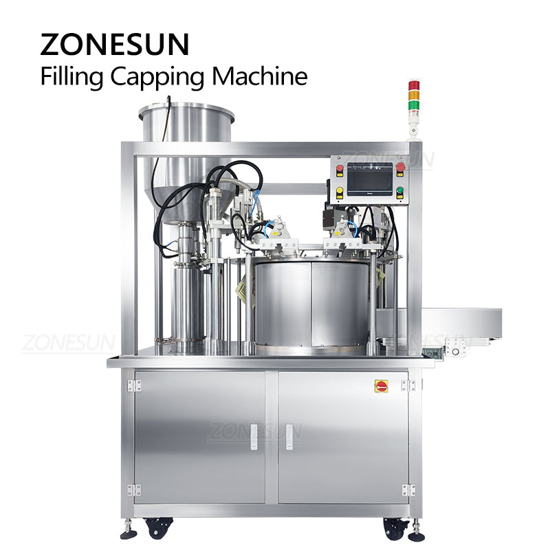 ZONESUN ZS-YTZL2 Servo Doypack Filling Capping Machine with Conveyor