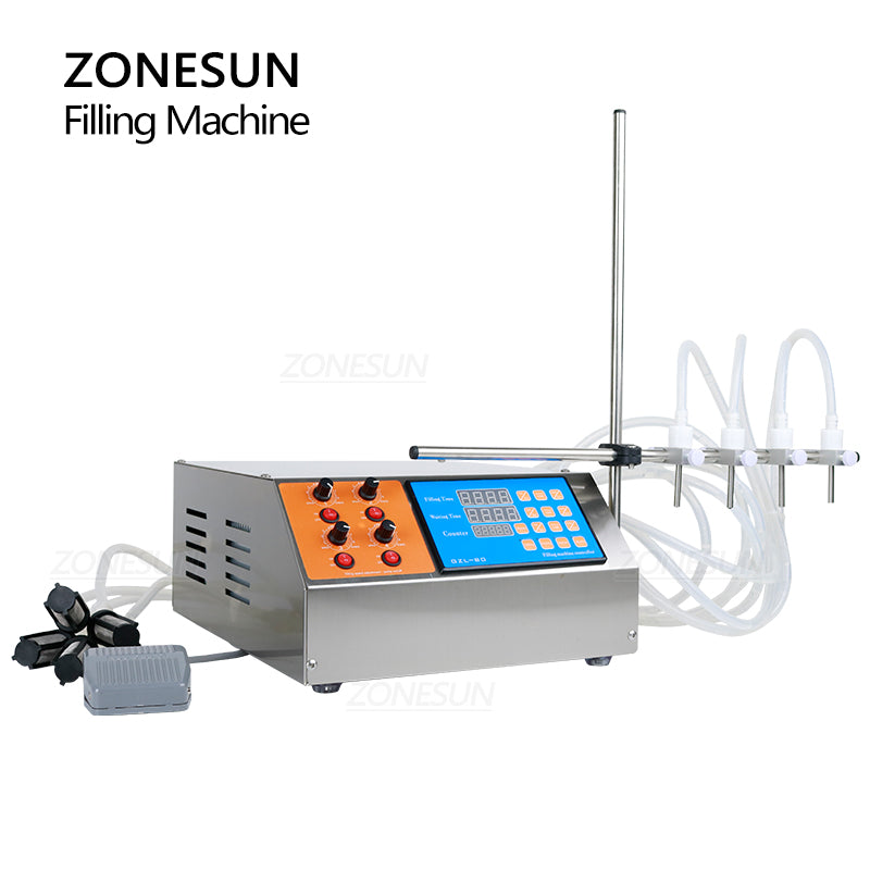 ZONESUN ZS-YTPP4T Semi-auto 4-Nozzle Liquid Filler for Perfume & Juice