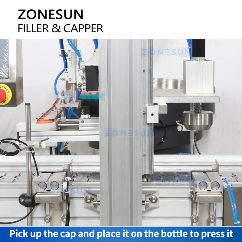 ZONESUN ZS-FAL180B4 Automatic Paste Filling & Cap Pressing Line