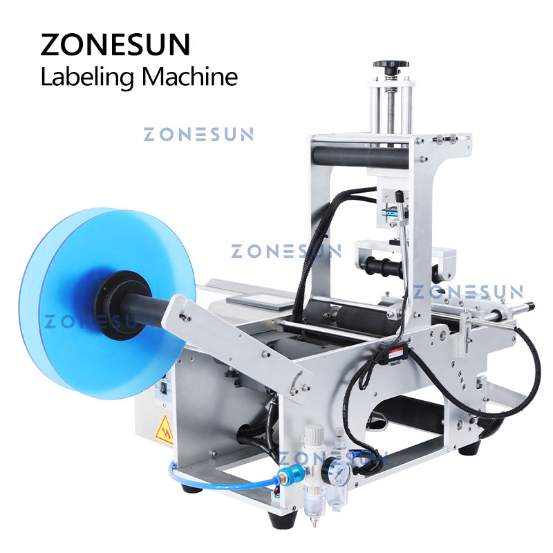 ZONESUN ZS-TB101 Slideway Round Bottle Labeling Machine with Slide