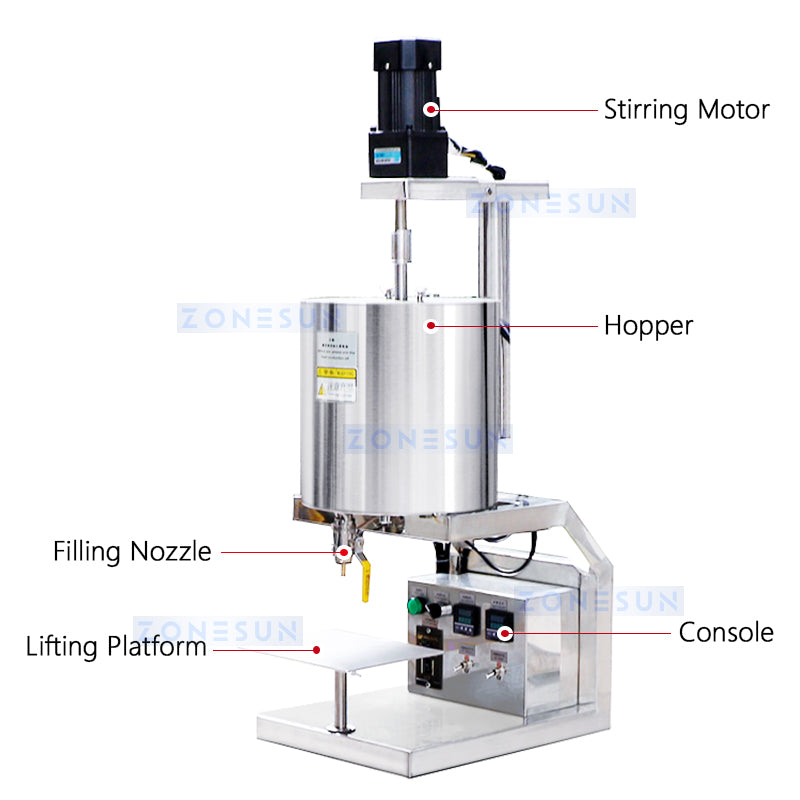 ZONESUN ZS-GTK20 Manual Lipstick Liquid and Cream Filling Machine