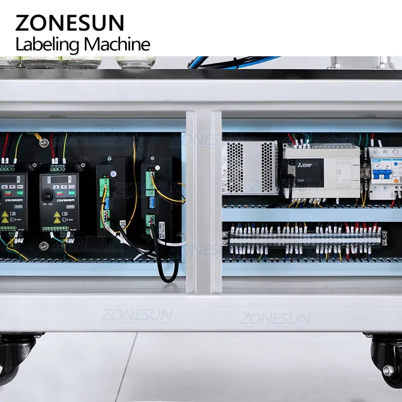 ZONESUN ZS-TB260RA Máquina etiquetadora automática de tapas y cuerpos de botellas redondas
