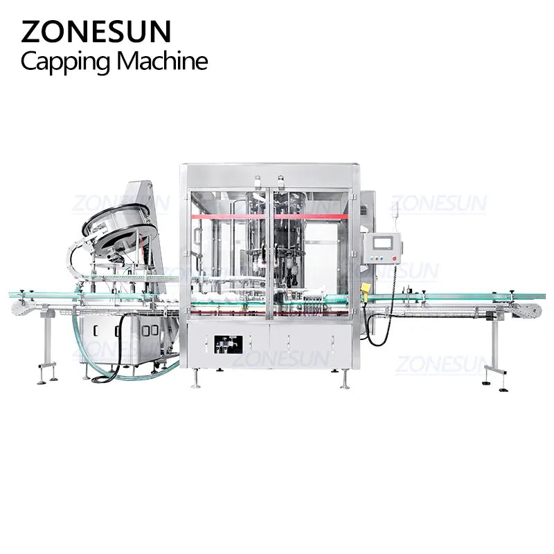 ZONESUN ZS-XG440Q Tappatrice rotativa automatica ad alta velocità a 8 teste con vibratore