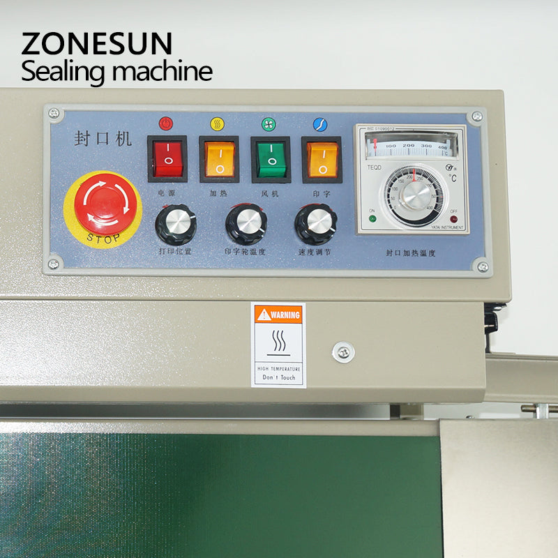 ZONESUN FK‑1000 Continuous Band Sealer with Solid‑Ink Printer