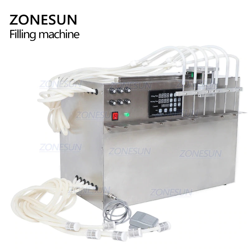 ZONESUN ZS‑DPSP6 6‑Nozzle Spout Pouch Liquid Filling Machine