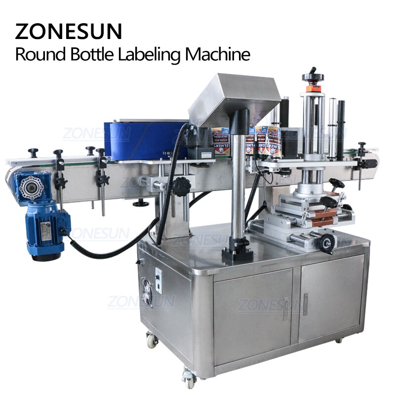 ZONESUN ZS‑TB200 Automatic Round Bottle Labeler with Date Coding
