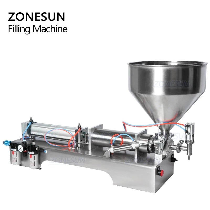 ZONESUN ZS‑GT1P Pneumatic Paste&Liquid Filling Machine–Semi‑Automatic