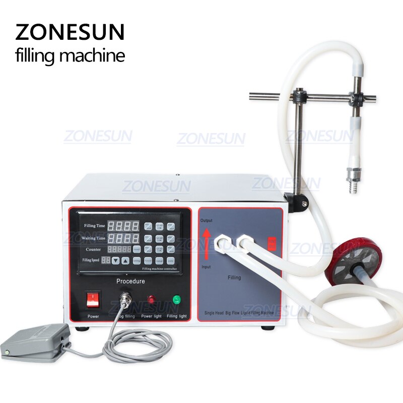 ZONESUN ZS‑GFK17B Semi‑Automatic Diaphragm Pump Liquid Filling Machine