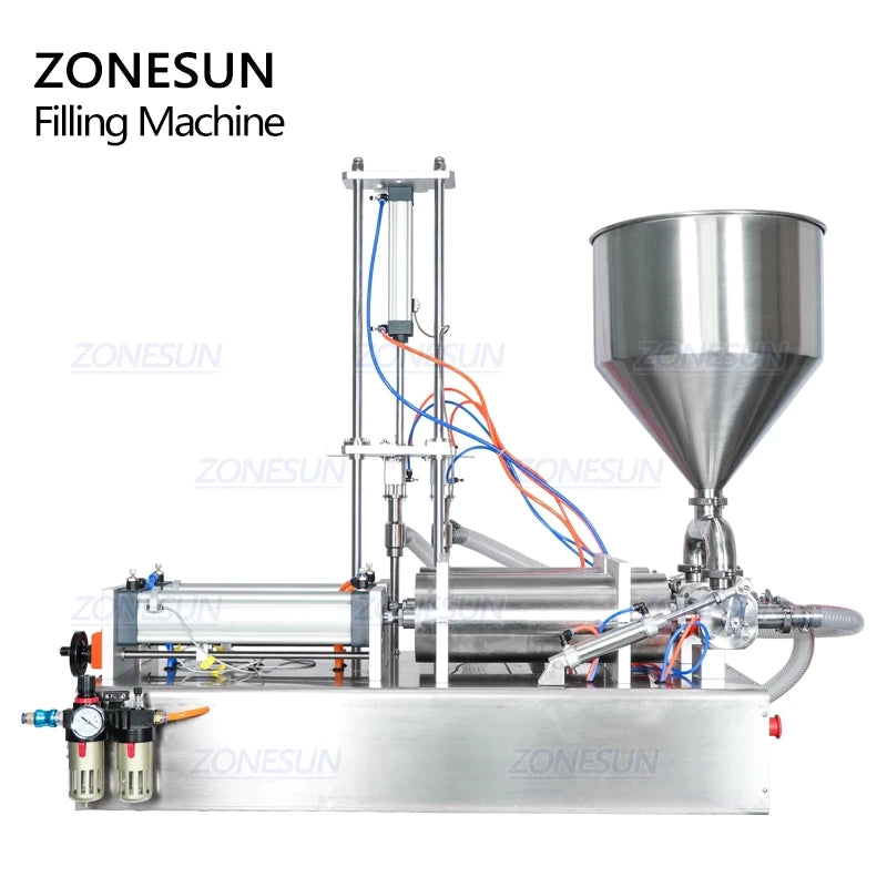 ZONESUN ZS-GTD2 Pneumatic Paste Filling Machine with 2 Diving Nozzles