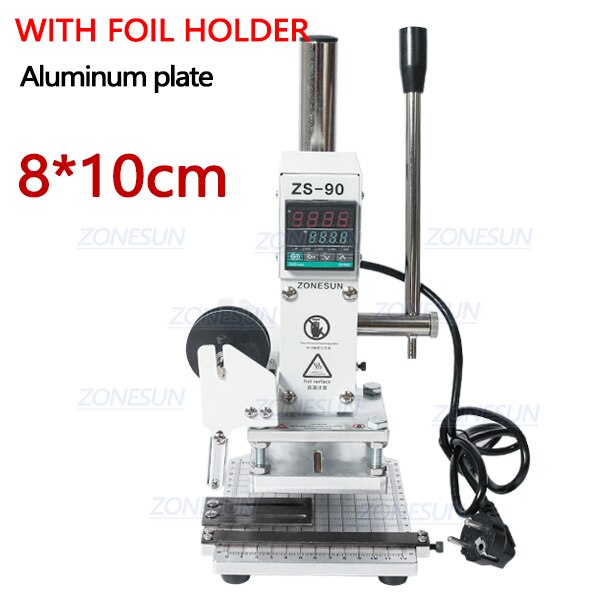 ZONESUN ZS‑90 3‑Size Hot Foil Stamping Machine for Leather & Paper