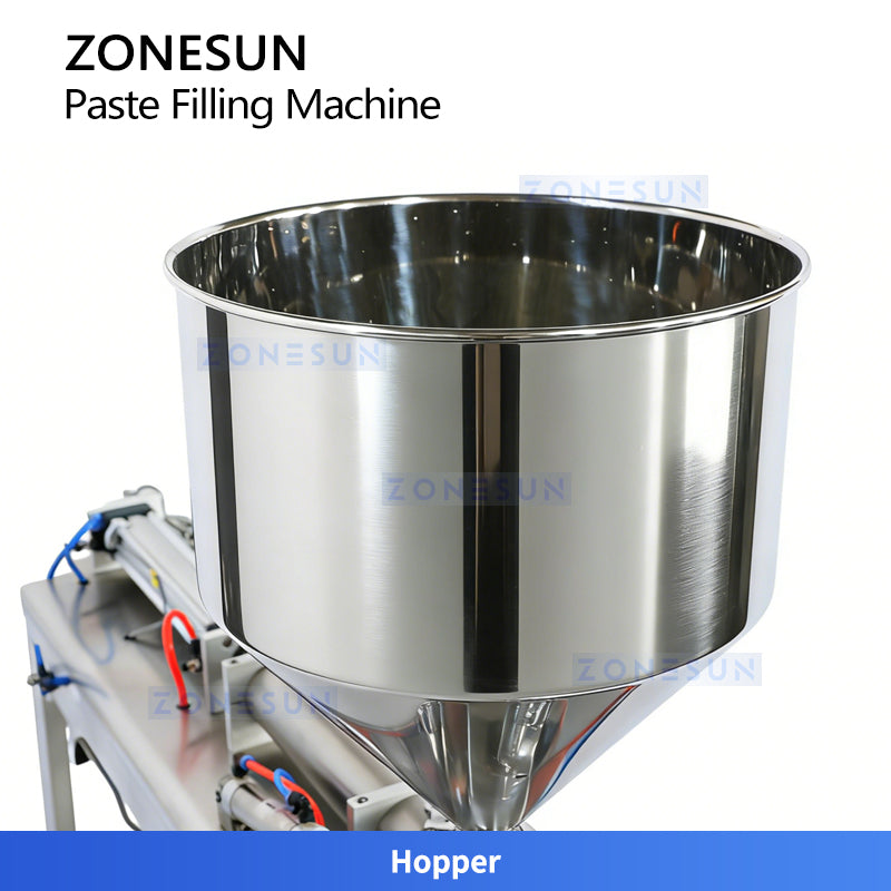 ZONESUN ZS-GY1C Automatic Pneumatic Paste & Liquid Filling Machine with Conveyor Belt for Bottle Jar