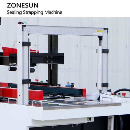 ZONESUN ZS-FK5050C Automatic Carton Strapping Machine with Conveyor