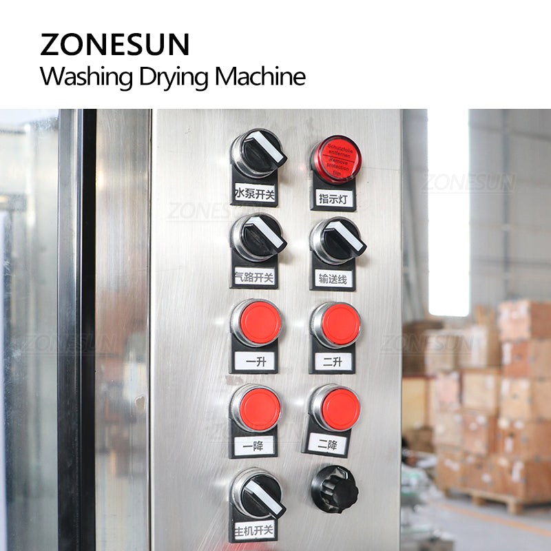 ZONESUN ZS-WB12A Full Automatic 12 Heads Bottle Washing Drying Machine