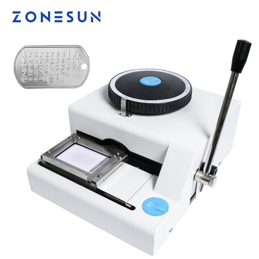ZONESUN Manual Dog Tag Embosser for Letters and Numbers
